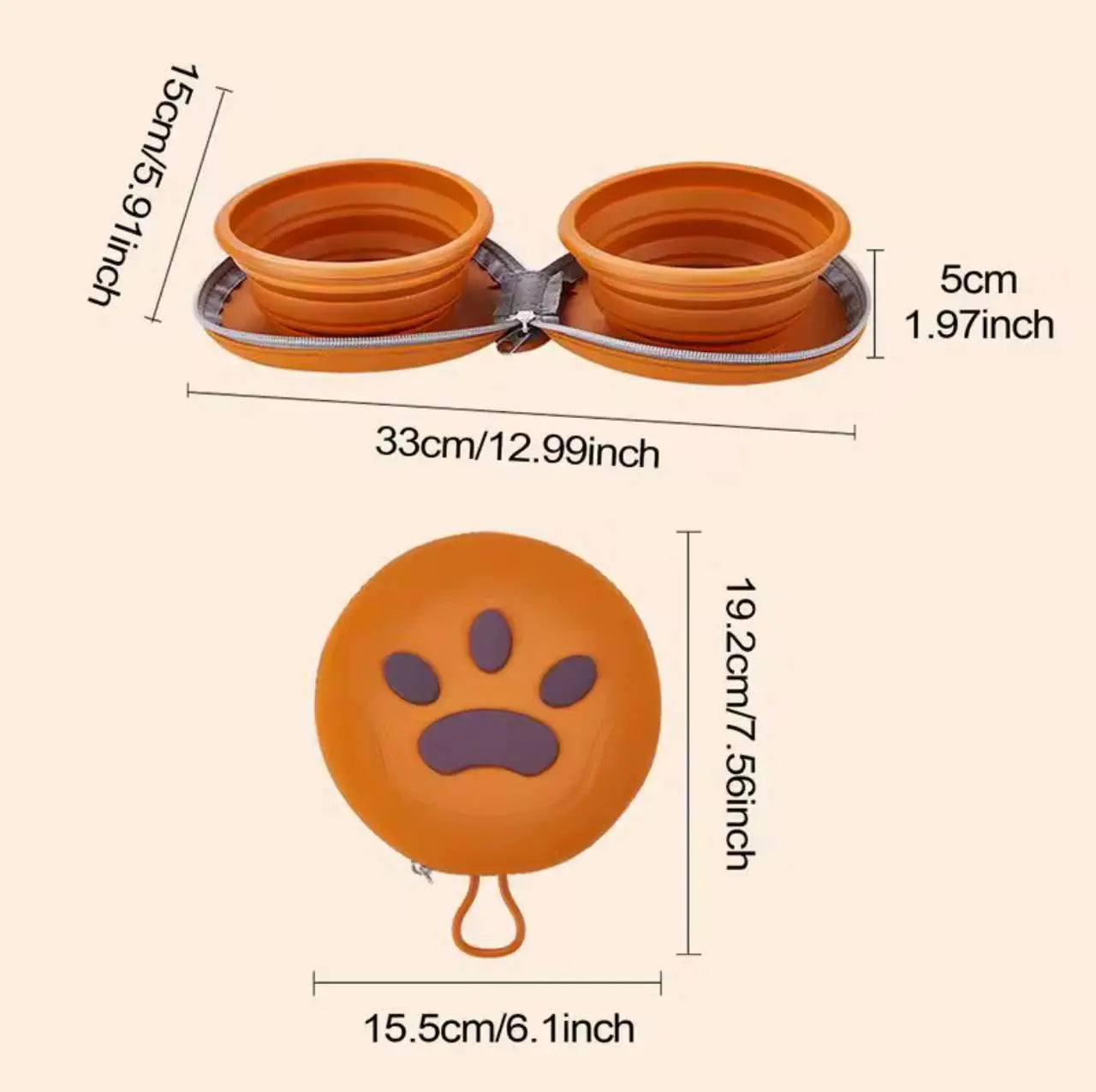PupTrip™ Portable Travel Food Bowl Woof Avenue